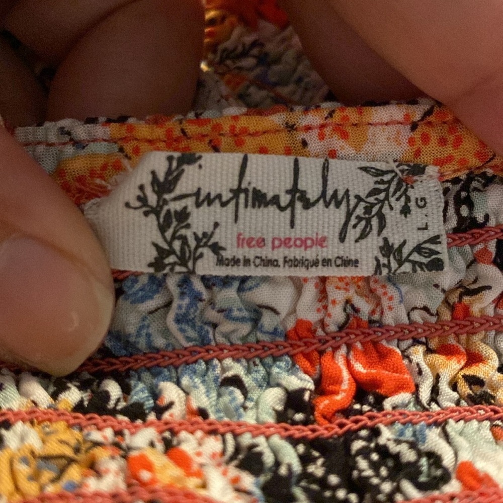 Free People Intimately Through The Vine Maxi Dress Combo Sz L Floral Crunch - Picture 13 of 16
